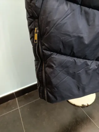 Abrigo azul marino impermeable Ecopluma