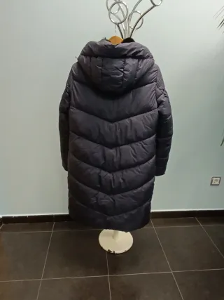 Abrigo azul marino impermeable Ecopluma