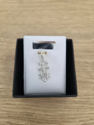 Colgante Cruz Caravaca Plata 1ª Ley 925