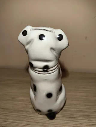 Porta monete vintage in ceramica a forma di cane