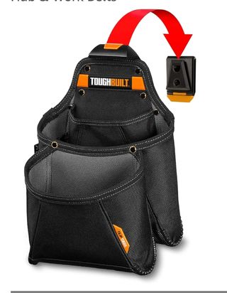 ToughBuilt - Bolsa organizadora para herramientas con múltiples bolsillos - Resistente, de primera calidad, duradera - Cinturones de trabajo y cubo con ClipTech™ patentados