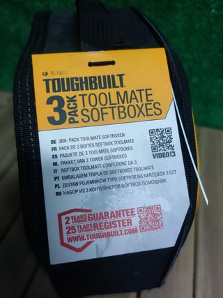 ToughBuilt - Caja/soporte de herramientas flexible, pared revestida de plástico de cuerpo duro, organizador de almacenamiento de herramientas multiusos (paquete de 3) (TB-192- C-SP)