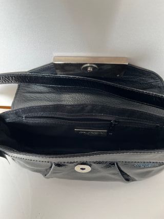 Borsetta Lorella Pagano pelle nera con strass