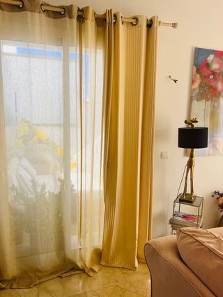 Cortine in lino Maison du Monde beige/gialle