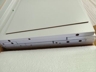 VASAGLE Mesita de Noche, Mesa Auxiliar con Cajón, Asa, Compartimento Abierto, para Dormitorio, Salón, Blanco Nube LET619T14