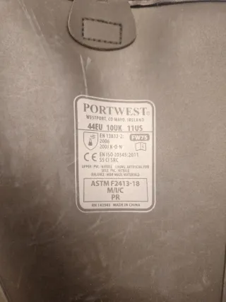 Botas agua trabajo forradas, puntera del 44 o 40