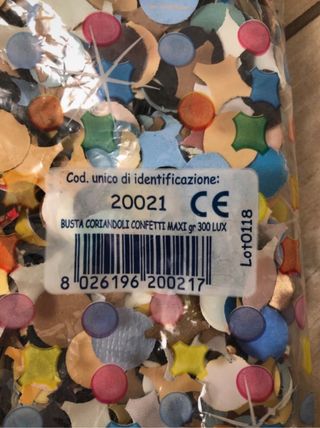 Set 2 buste Coriandoli