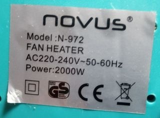 Calefactor Novus 2000W