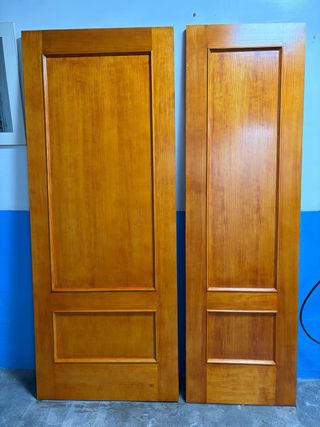2 Puertas madera haya maciza color miel