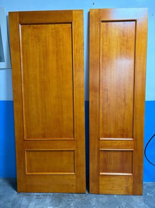 2 Puertas madera haya maciza color miel