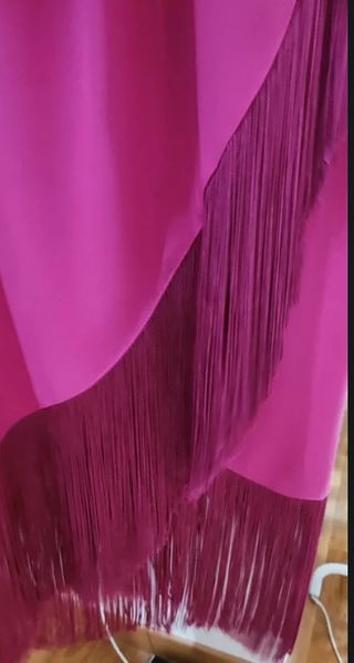 Vestido buganvilla invitada flecos