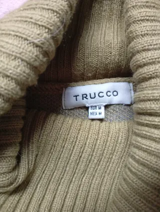 Jersey Trucco cuello alto verde y gris