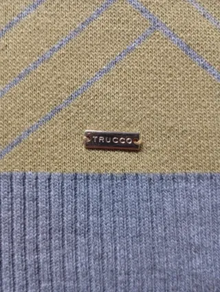 Jersey Trucco cuello alto verde y gris