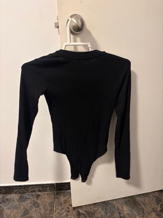 Body Zara Negro Manga Larga Talla XS