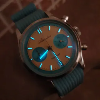 Reloj Addie crono vintage, Seiko VK64, acero, nato