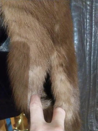 Chaquetón Piel y Pelo Marrón.