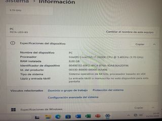 i7 8GB RAM ddr3 447GB KINGSTON ssd W11-Office