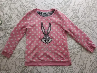Pijama forro polar Looney Tunes en Rosa y gris