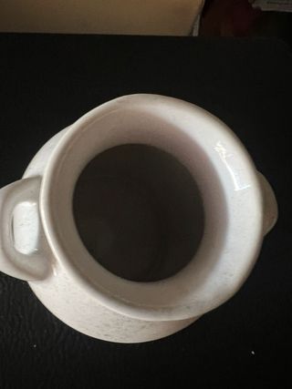 Piccolo vaso bianco con fragole