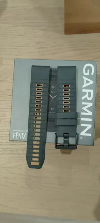 Correa para Garmin Fenix 8 22mm Negra/Marrón