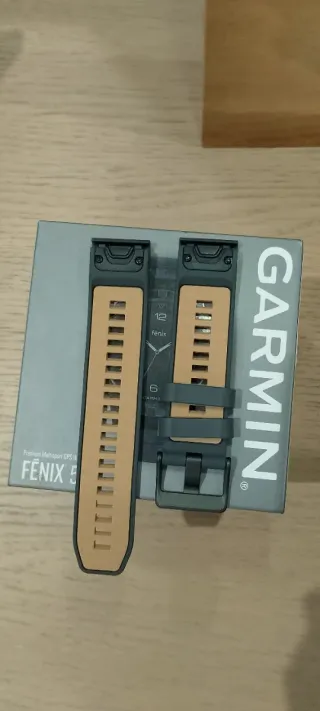 Correa para Garmin Fenix 8 22mm Negra/Marrón