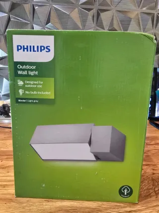 Aplique exterior Philips gris