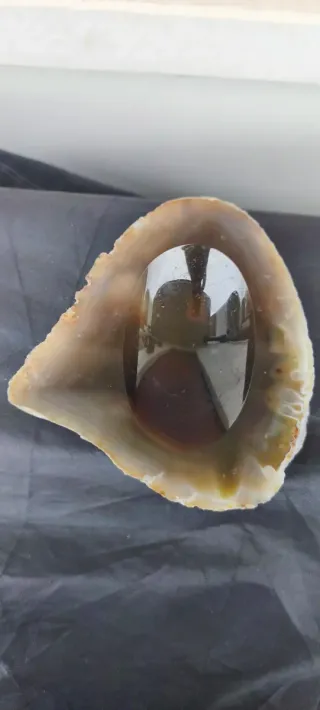 Portacenere in geode di agata