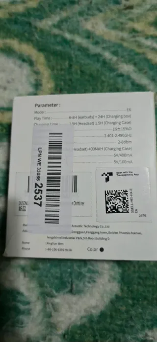 Cascos Inalámbricos Negros