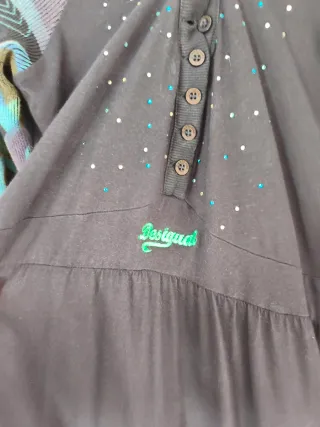 Vestido Desigual azul con pedrería