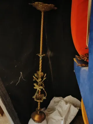 Lámpara de techo dorada vintage