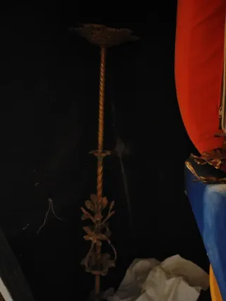 Lámpara de techo dorada vintage