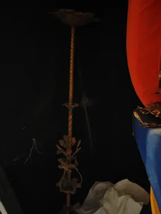 Lámpara de techo dorada vintage