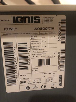 Arcón Congelador Blanco