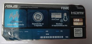 Portátil Asus F500C Táctil impoluto