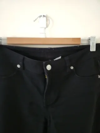 Pantalones vaqueros negros cintura baja
