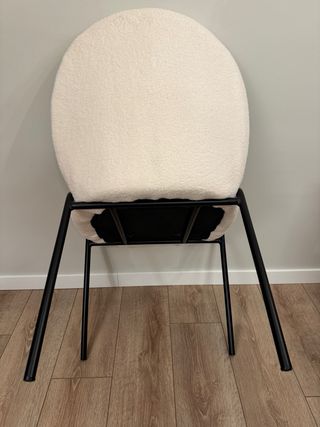 Sillas Bouclé Comedor - Blanco/Marfil