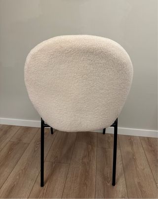 Sillas Bouclé Comedor - Blanco/Marfil
