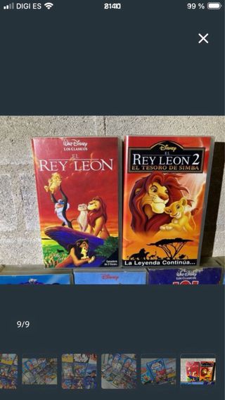 Lote Películas Disney VHS