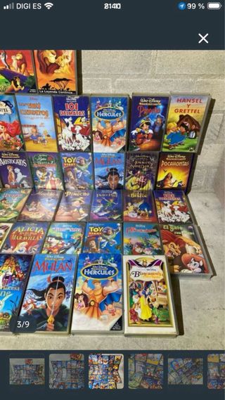 Lote Películas Disney VHS