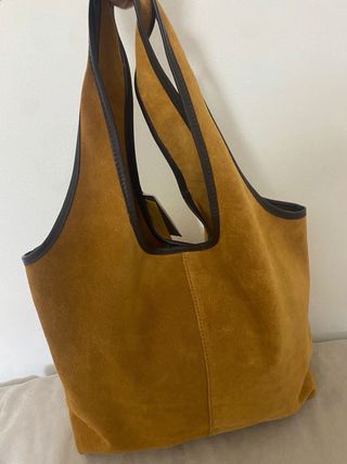 Bolso de hombro de piel