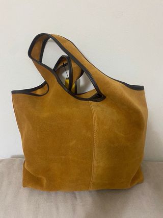 Bolso de hombro de piel