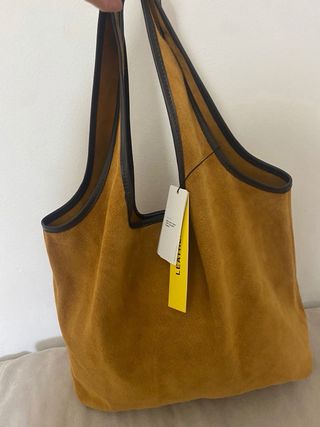 Bolso de hombro de piel