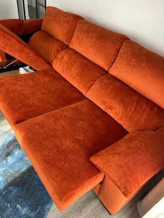 Sofá Cama Chaise Longue Naranja