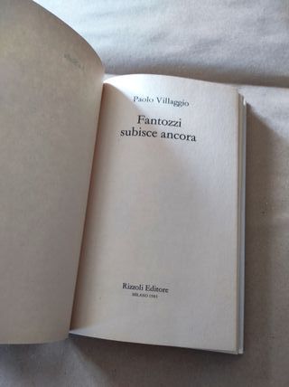 Libro Fantozzi subisce ancora paolo villaggio