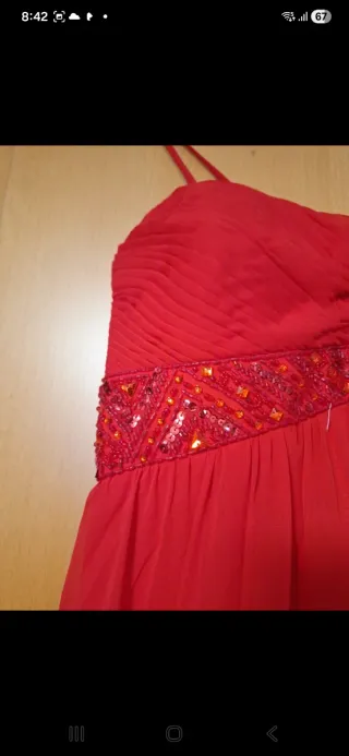 Vestido fiesta ceremonia rojo