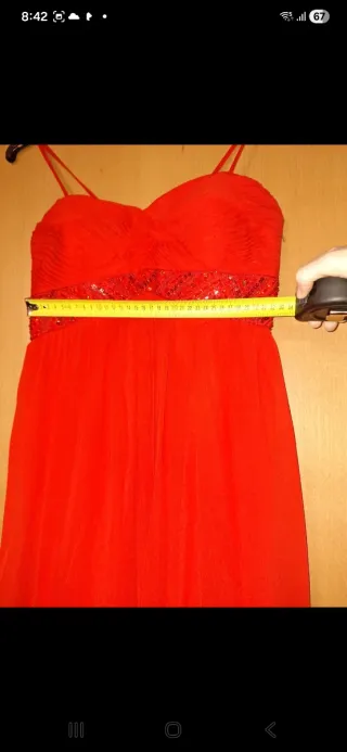 Vestido fiesta ceremonia rojo