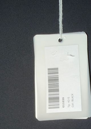 Abito lungo nero con ruches