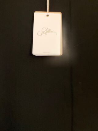 Abito lungo nero con ruches