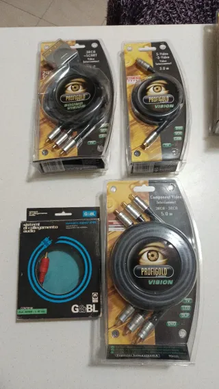 Lotto Cavi Profigold 3 RCA SCART S-Video 3m 5m