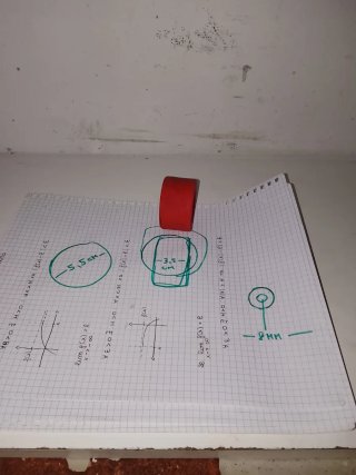 Serie di 8 Ruote per pattini rosse con cuscinetti